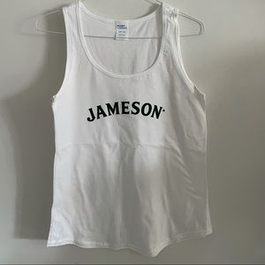 Women’s Jameson logo white cotton tank tops